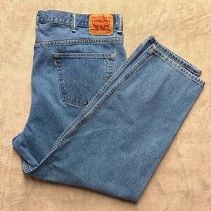 Levis 560 Jeans Men's 48 x 32 Medium Wash Denim Relaxed Comfort Fit Red R Tab